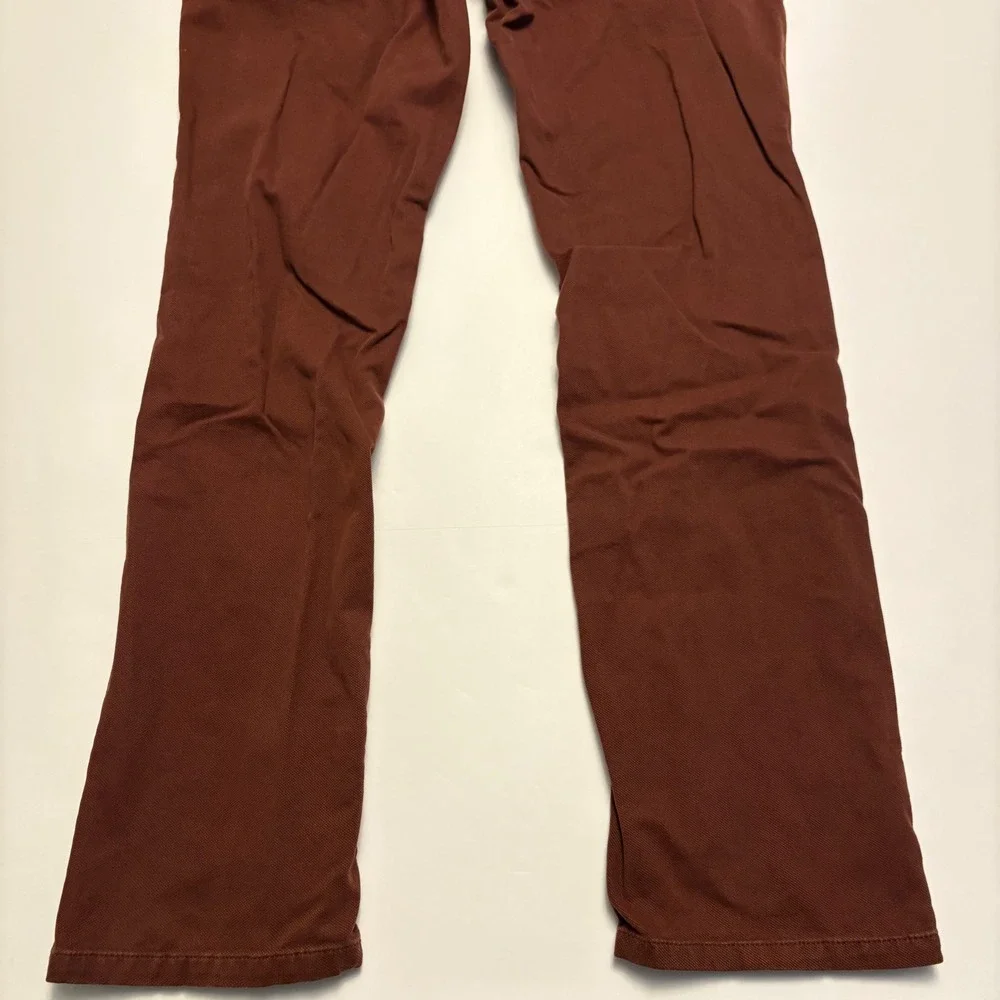 Banana Republic Aiden Pant Mens 33x34 Rust Brown Slim Fit Chino Stretch Cotton